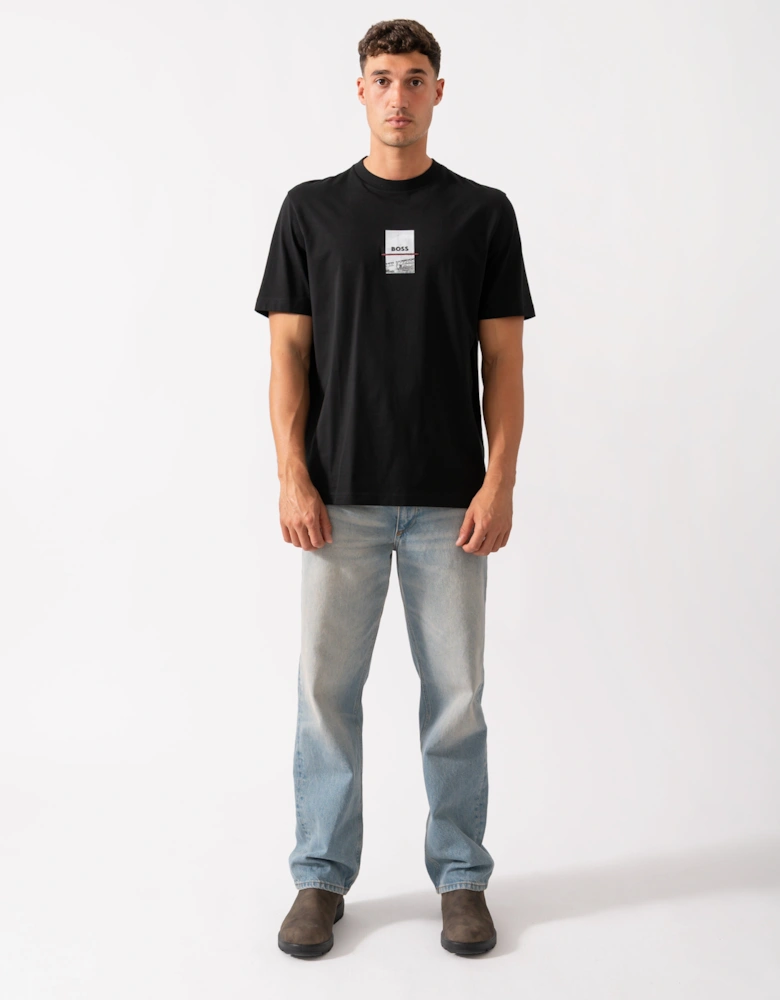 BOSS Green Tee Photoprint Mens T-Shirt - Black 001