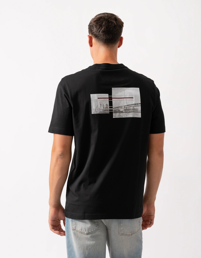BOSS Green Tee Photoprint Mens T-Shirt - Black 001