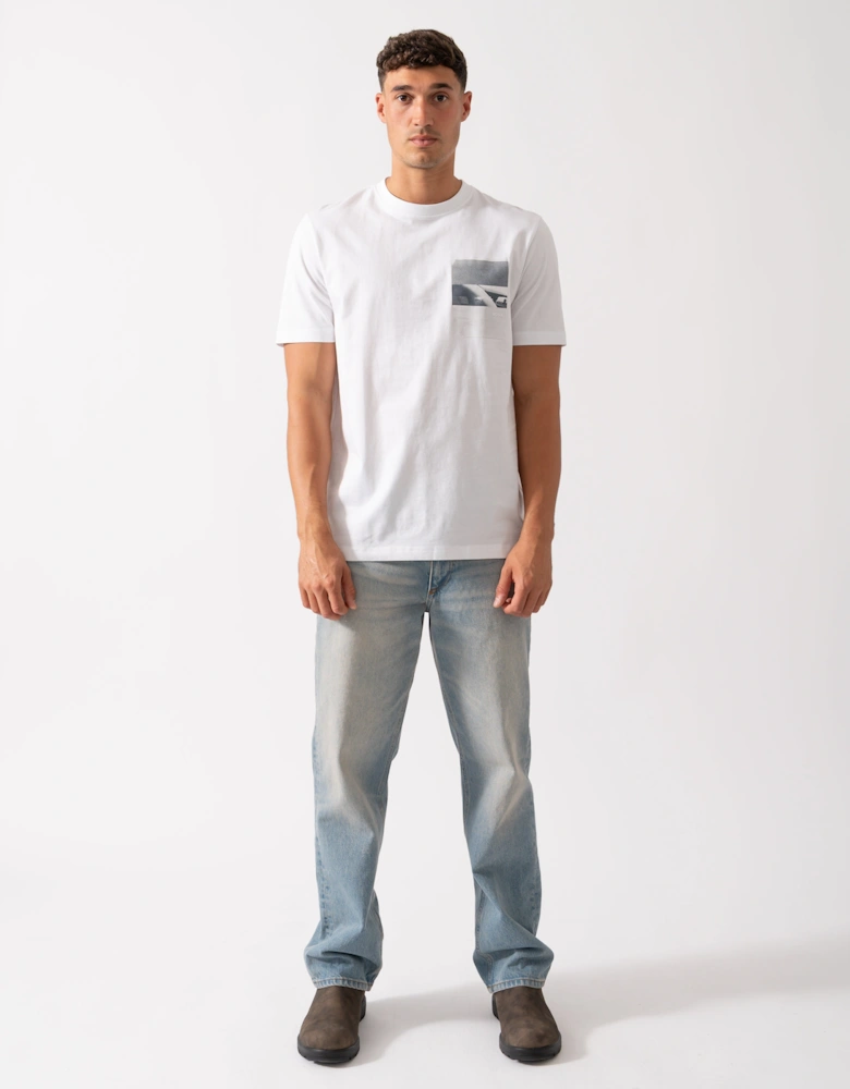 BOSS Orange Te Container Mens Graphic Print T-Shirt - White 100