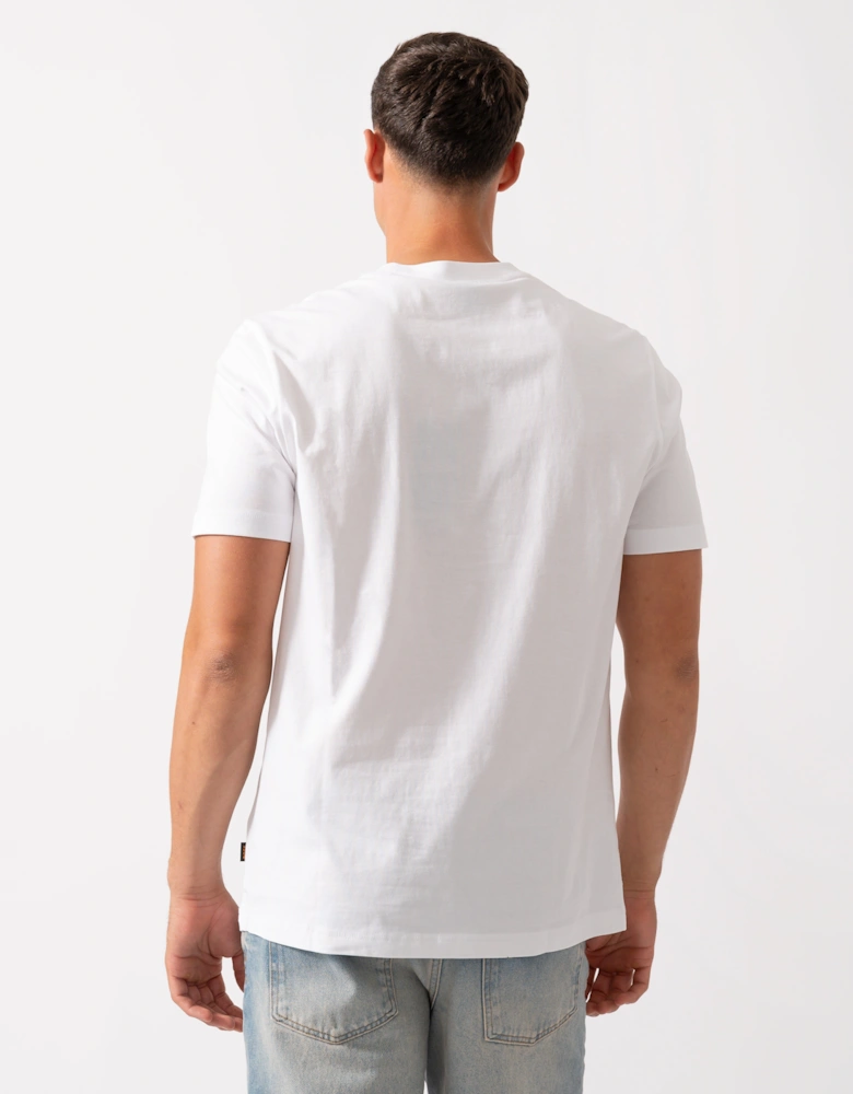 BOSS Orange Te Container Mens Graphic Print T-Shirt - White 100