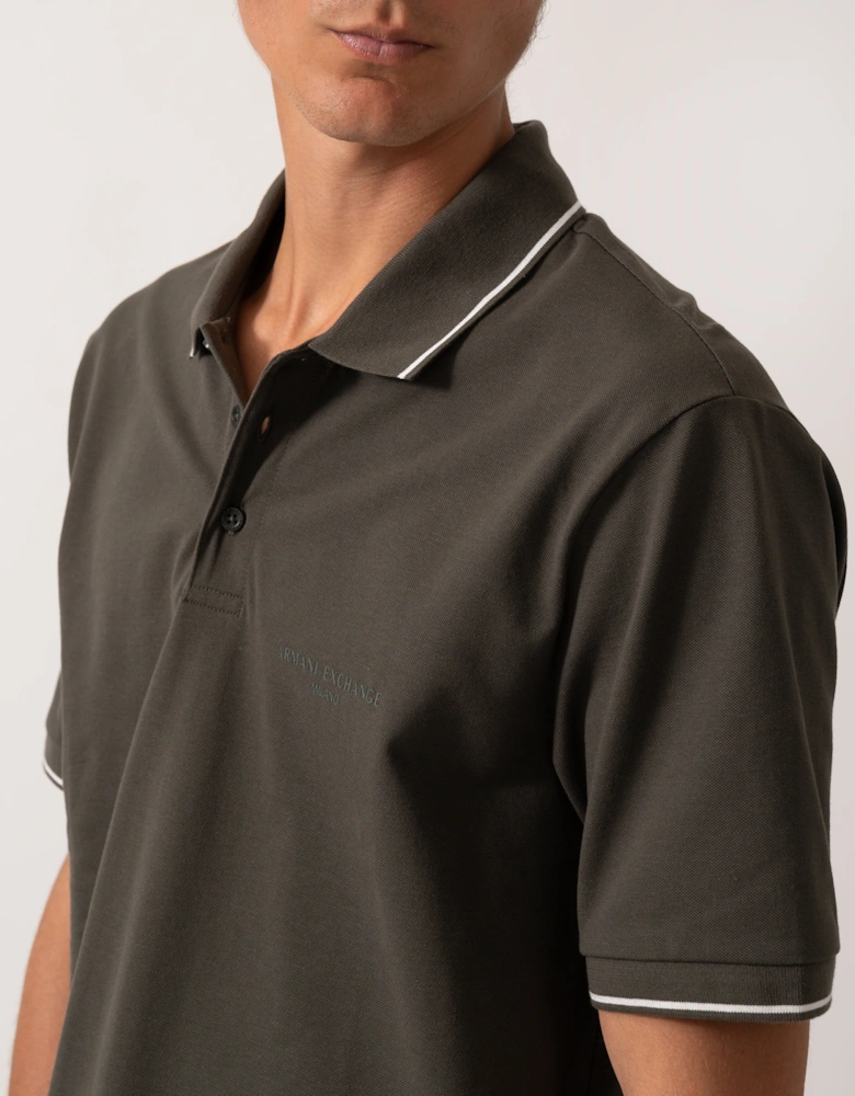 Mens Regular Fit Mercerised Cotton Polo Shirt - Black Ink U8120
