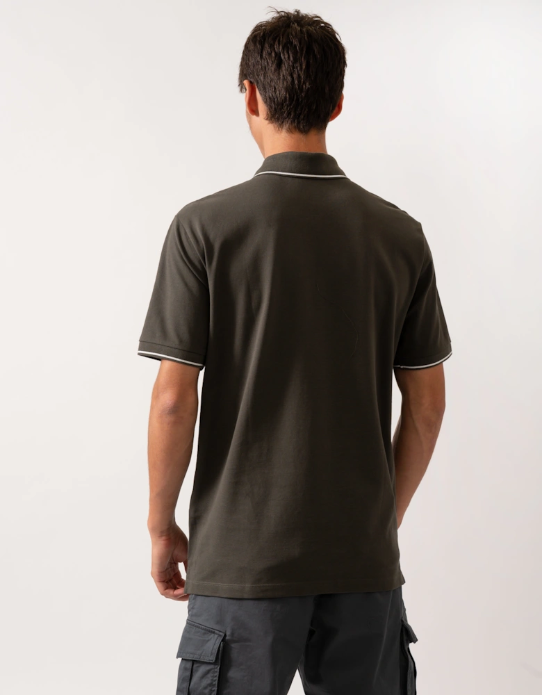 Mens Regular Fit Mercerised Cotton Polo Shirt - Black Ink U8120