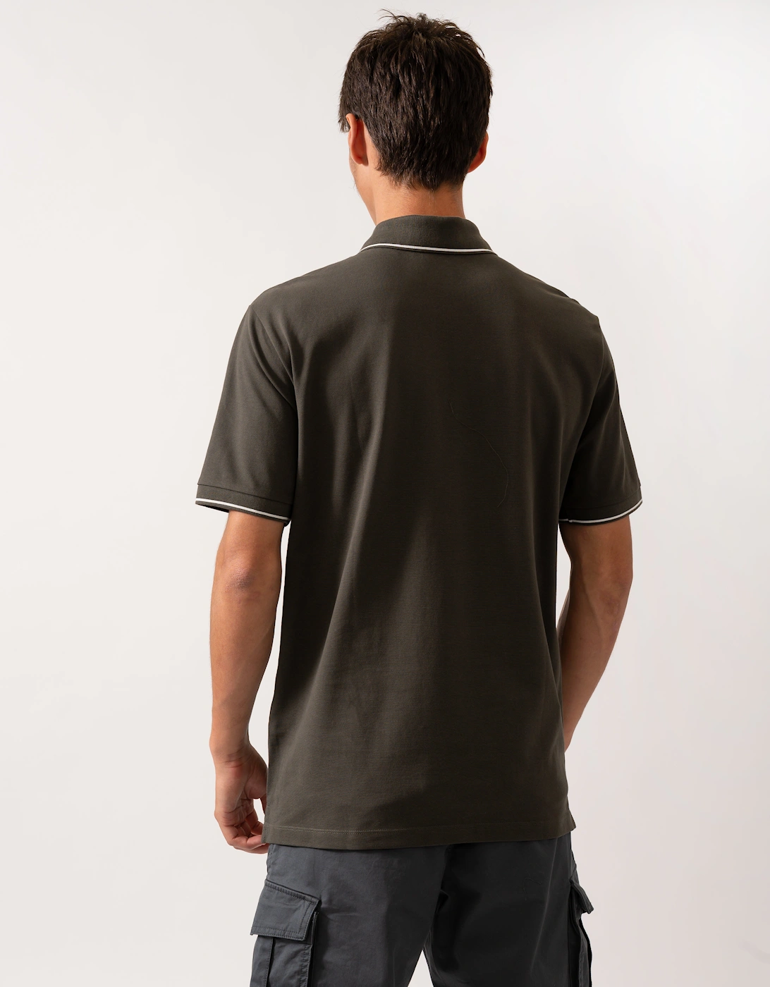 Mens Regular Fit Mercerised Cotton Polo Shirt - Black Ink U8120