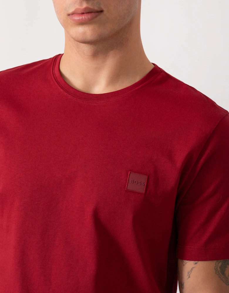 BOSS Orange Tales Mens Cotton-Jersey T-shirt With Logo Patch - Medium Red 614