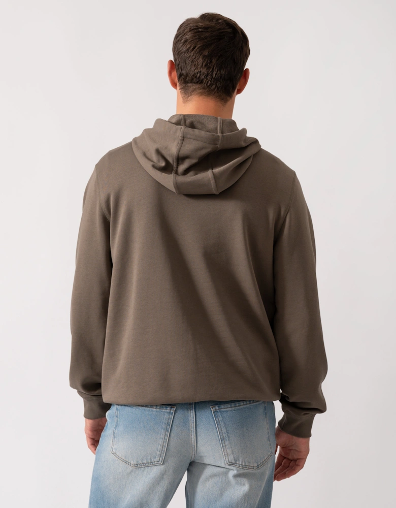 HUGO Daratschi214 Label Logo Mens Hoodie - Medium Grey 032