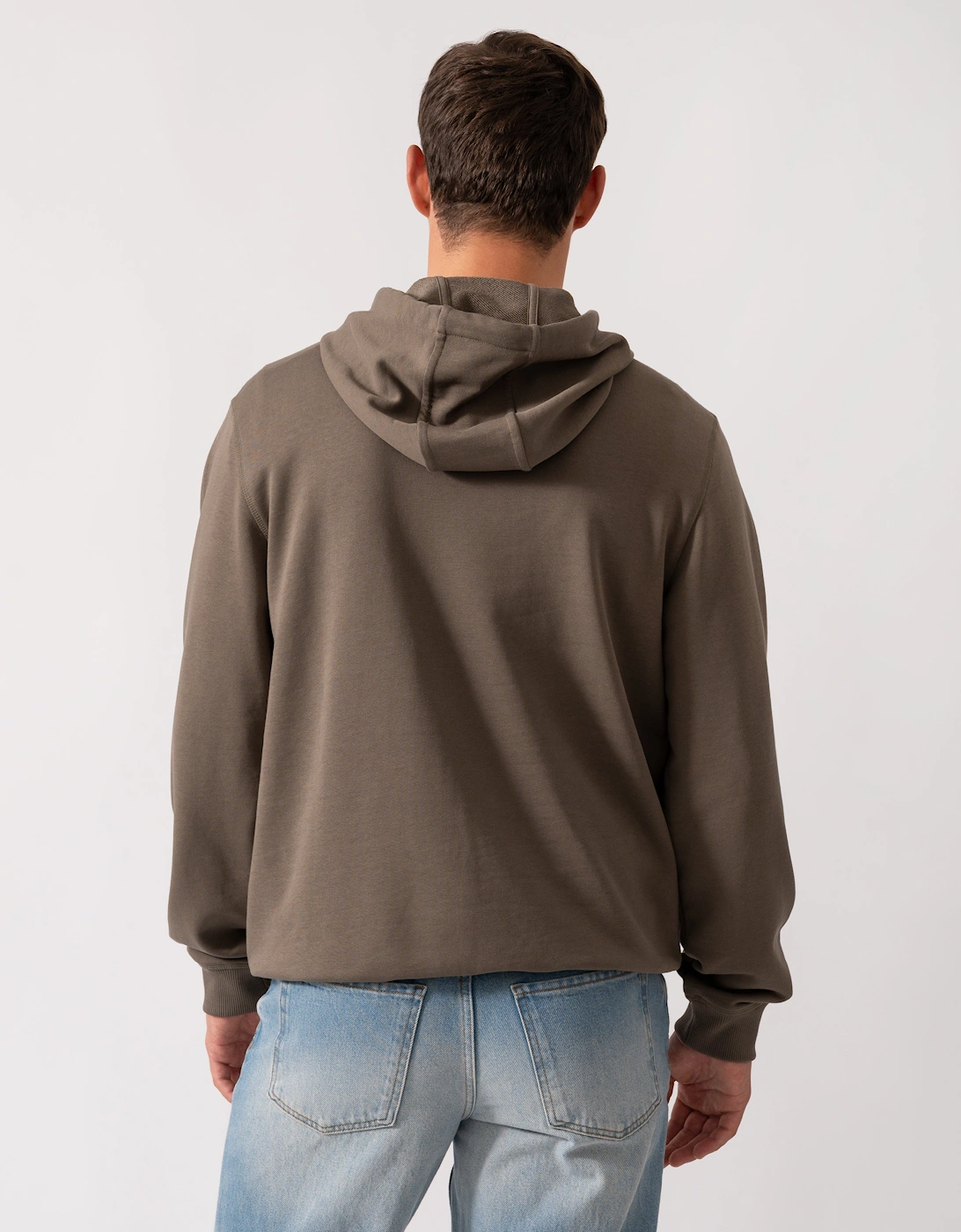 HUGO Daratschi214 Label Logo Mens Hoodie - Medium Grey 032