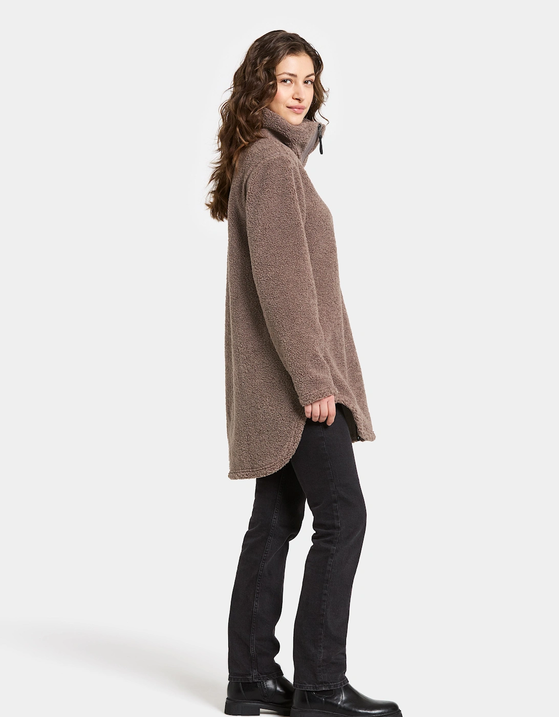 Umi 3 Womens Full Zip Fleece - Bark F03