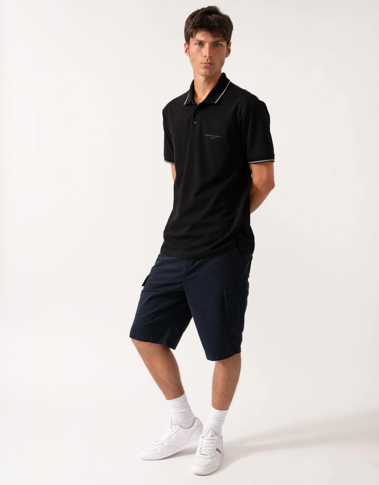 Mens Regular Fit Mercerised Cotton Polo Shirt - Black UC001