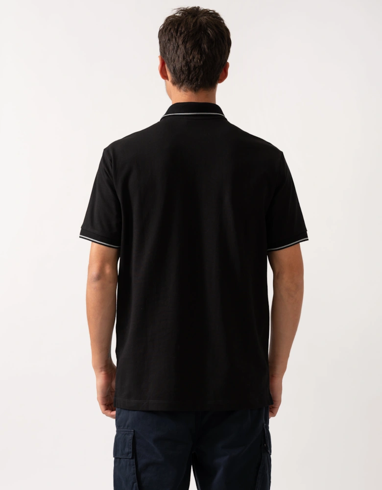 Mens Regular Fit Mercerised Cotton Polo Shirt - Black UC001