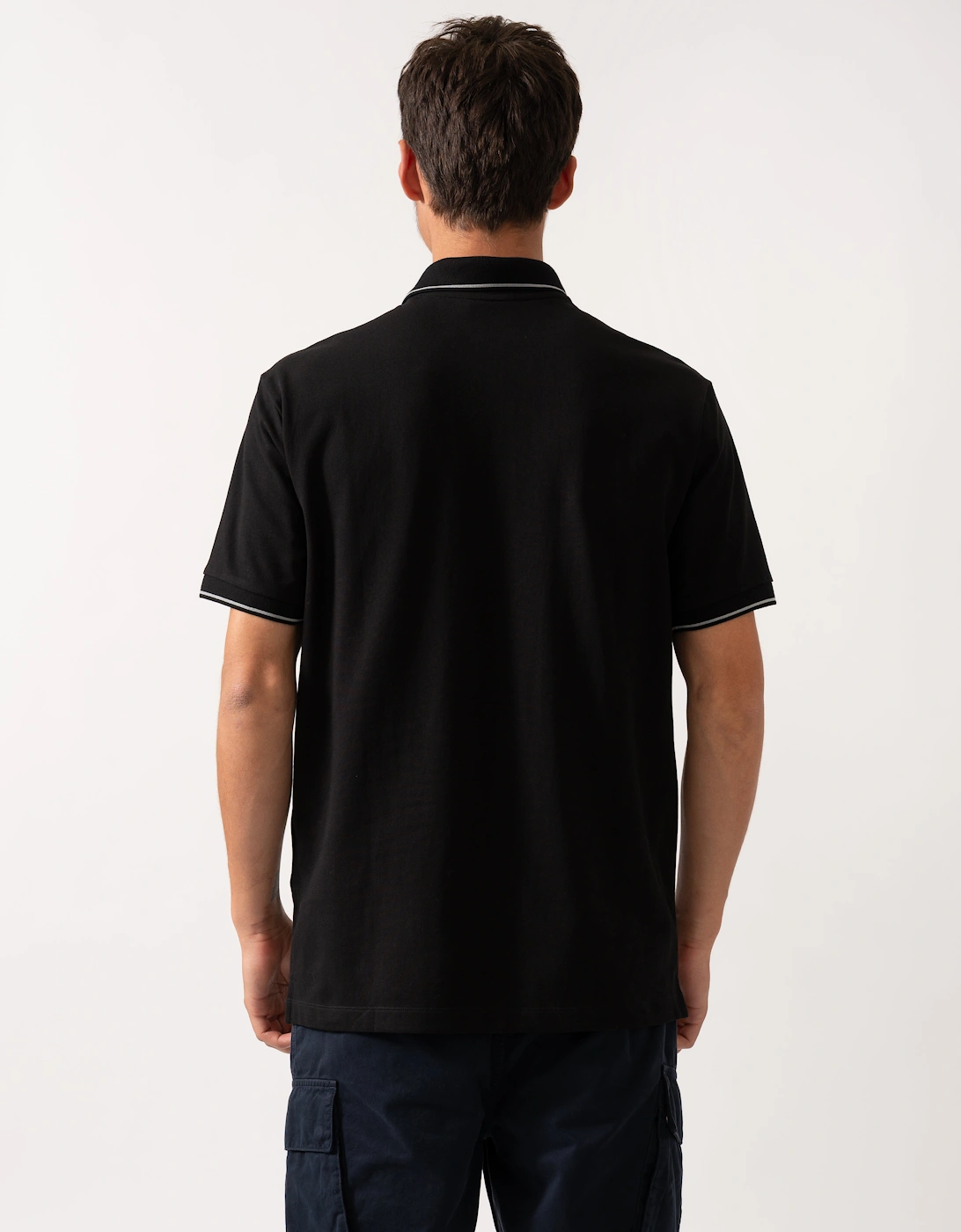 Mens Regular Fit Mercerised Cotton Polo Shirt - Black UC001