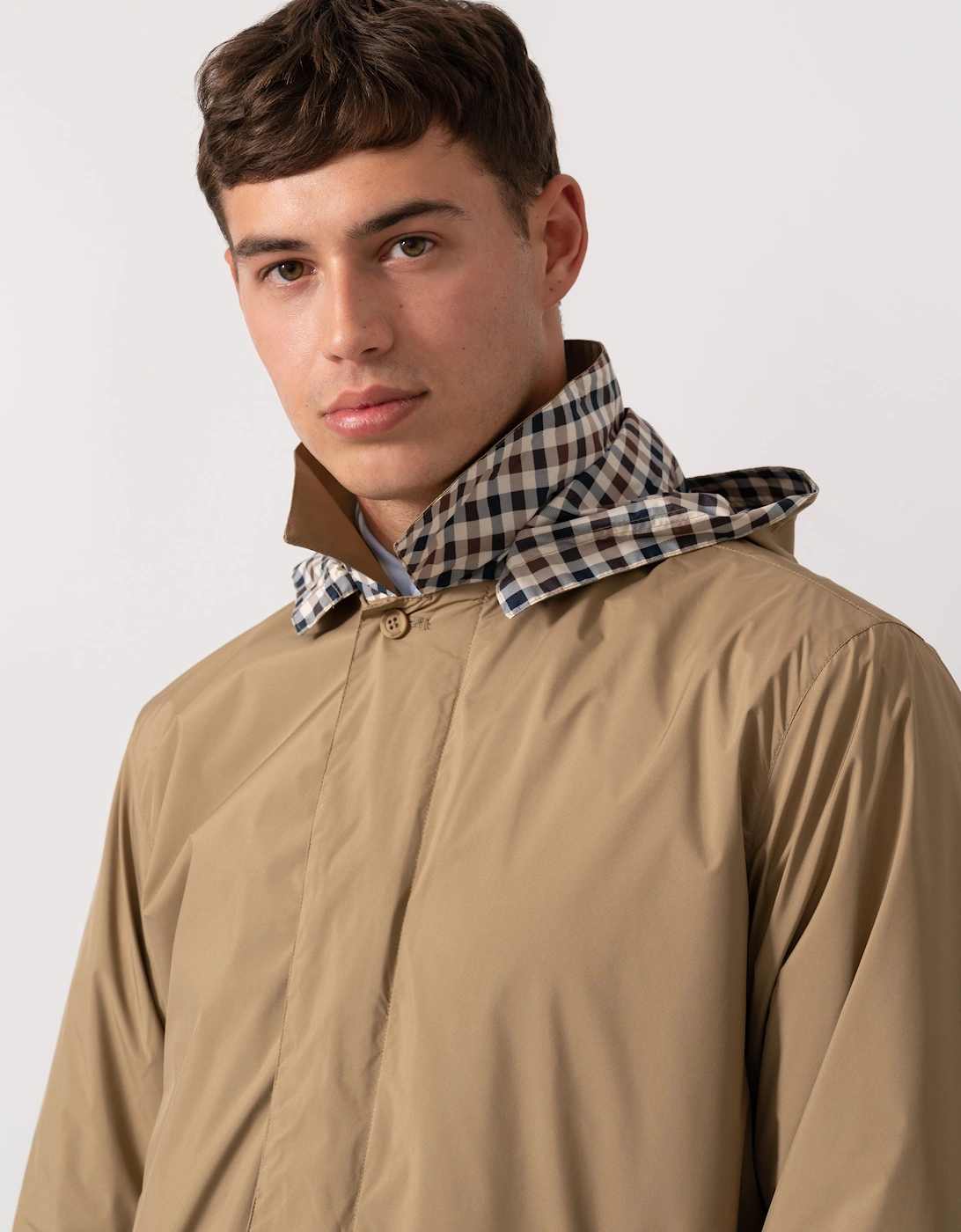 Mens Packable Trenchcoat - Khaki 38
