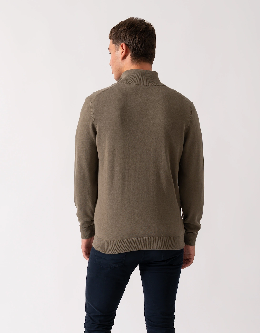 HUGO San Quintus-C Mens 1/4 Zip Pullover - Medium Grey 032