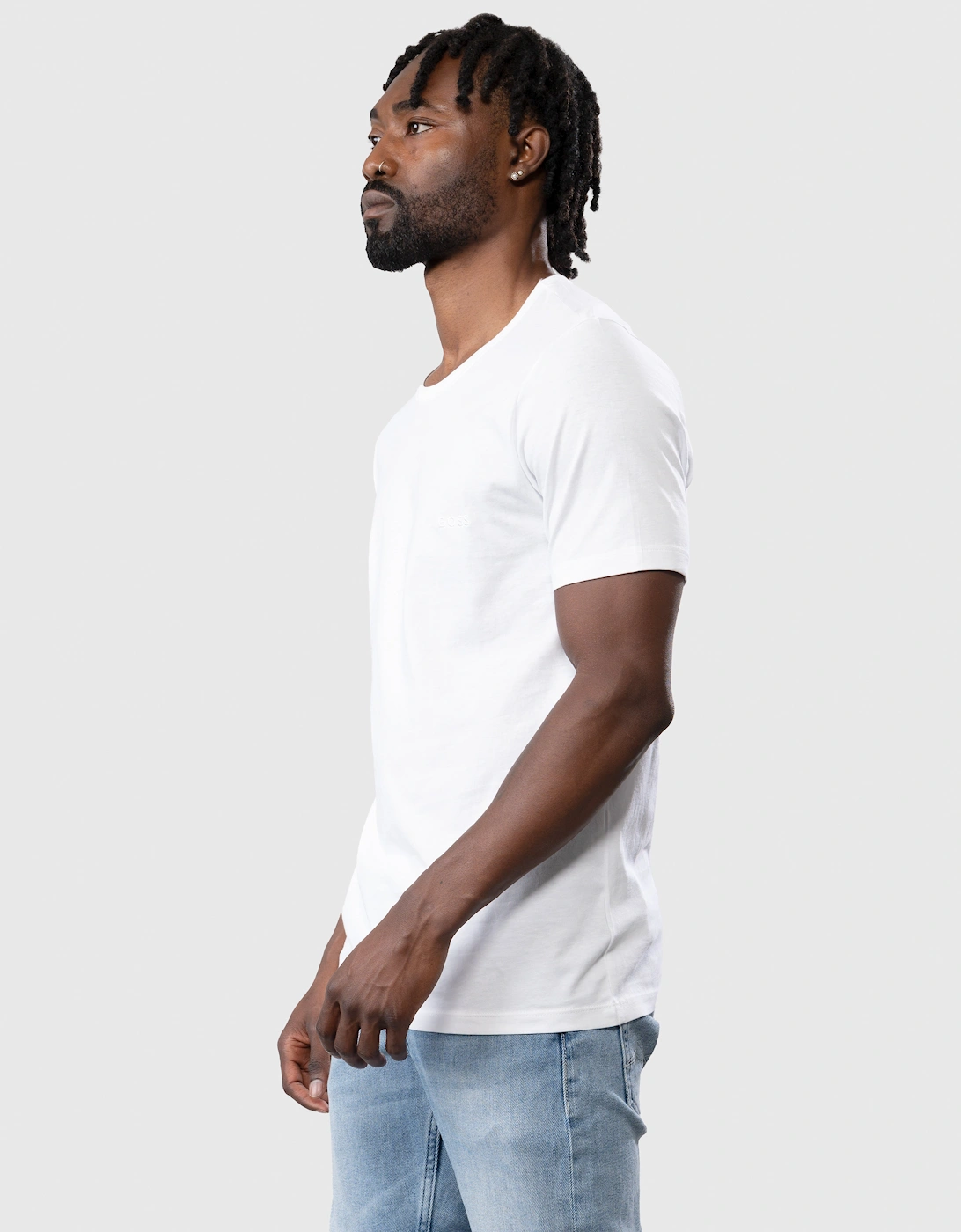 BOSS Orange 3 Pack Classic Regular Fit Crew Neck Mens T-Shirts NOS - White 100