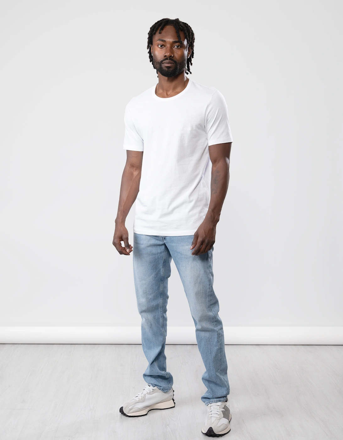 BOSS Orange 3 Pack Classic Regular Fit Crew Neck Mens T-Shirts NOS - White 100