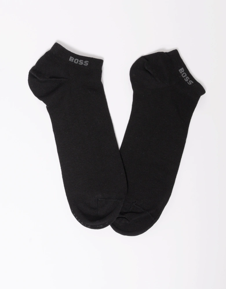 BOSS Orange 2-Pack Mens Ankle-Length Socks in Stretch Fabric - Black 001