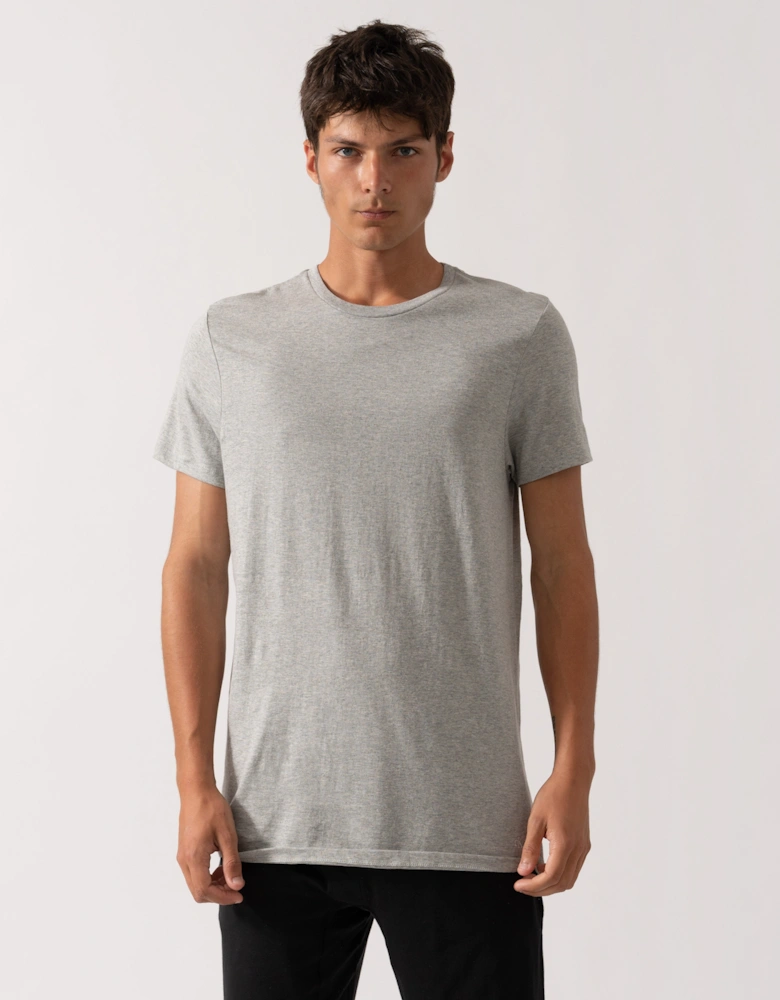 Mens 3 Pack Mens Short Sleeve T Shirts - Black/Grey Heather/White