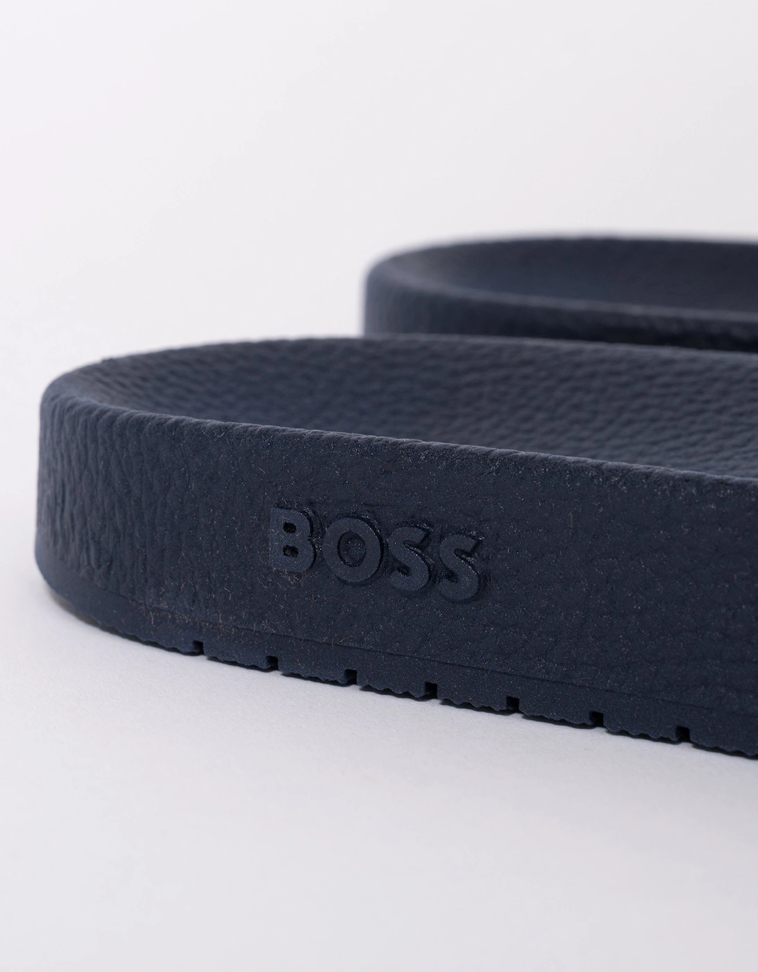 BOSS Orange Aryeh Mens Italian-Made Slides With Large Logo Detail - Navy 412