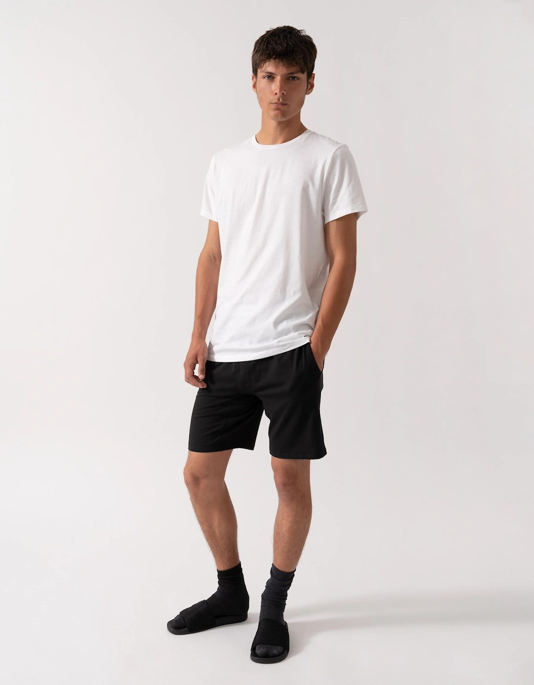 Mens 3 Pack Mens Short Sleeve T Shirts - White/White/White