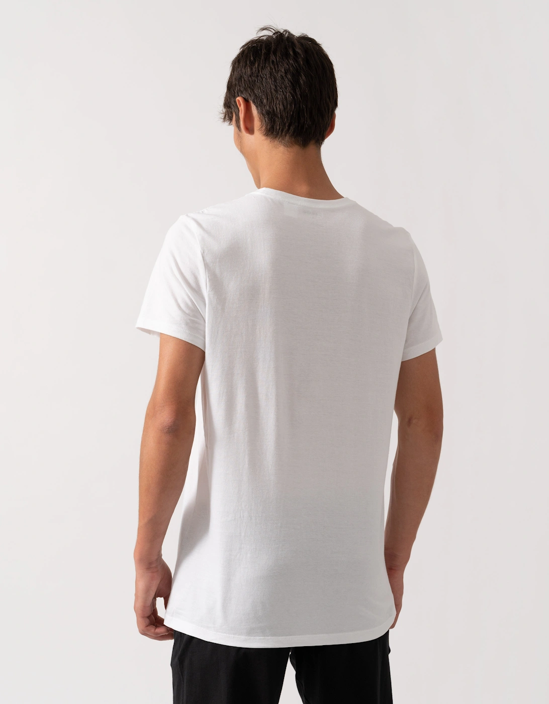 Mens 3 Pack Mens Short Sleeve T Shirts - White/White/White