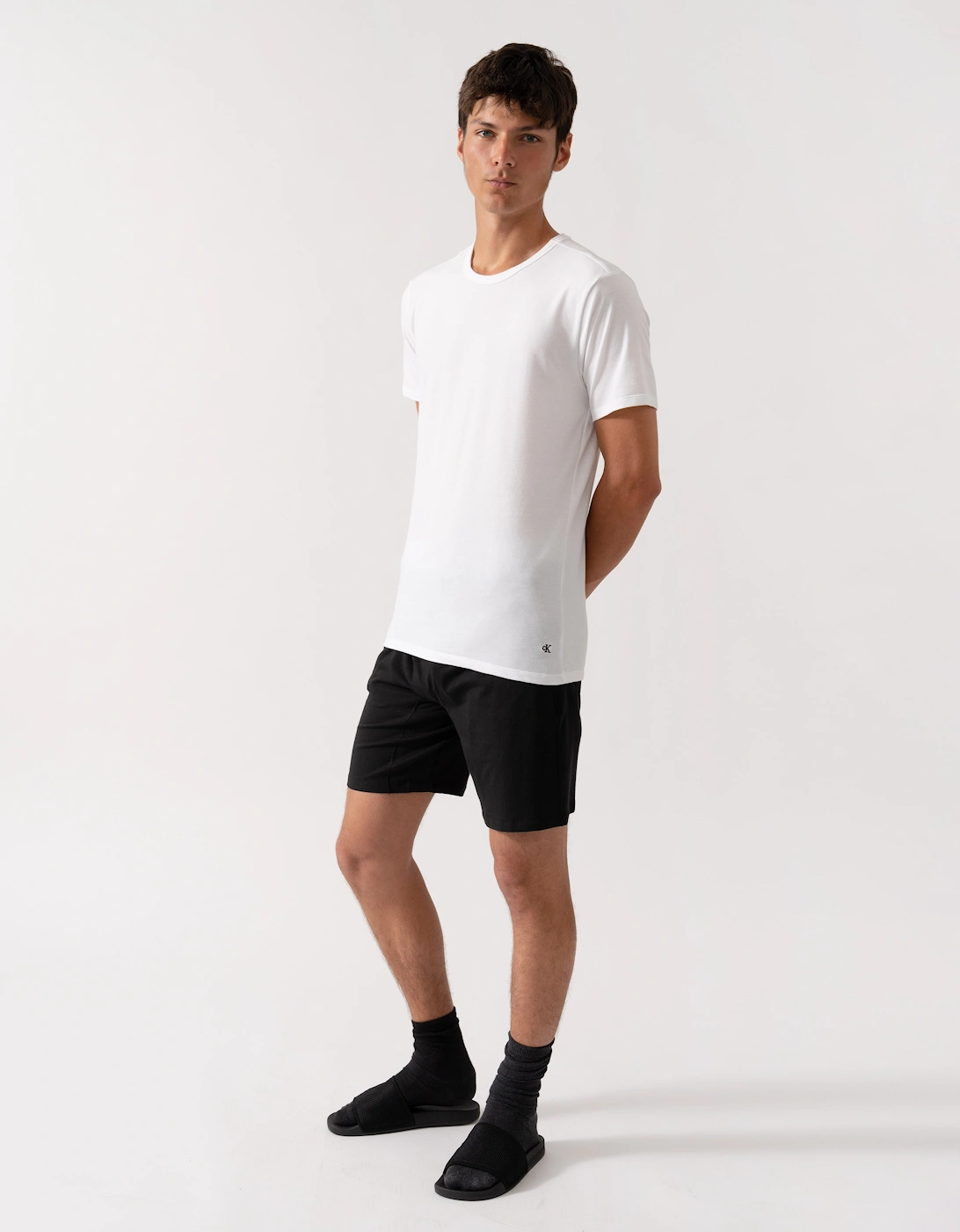 Short Sleeve 3 Pack Mens T Shirts - Black/Grey Heather/White