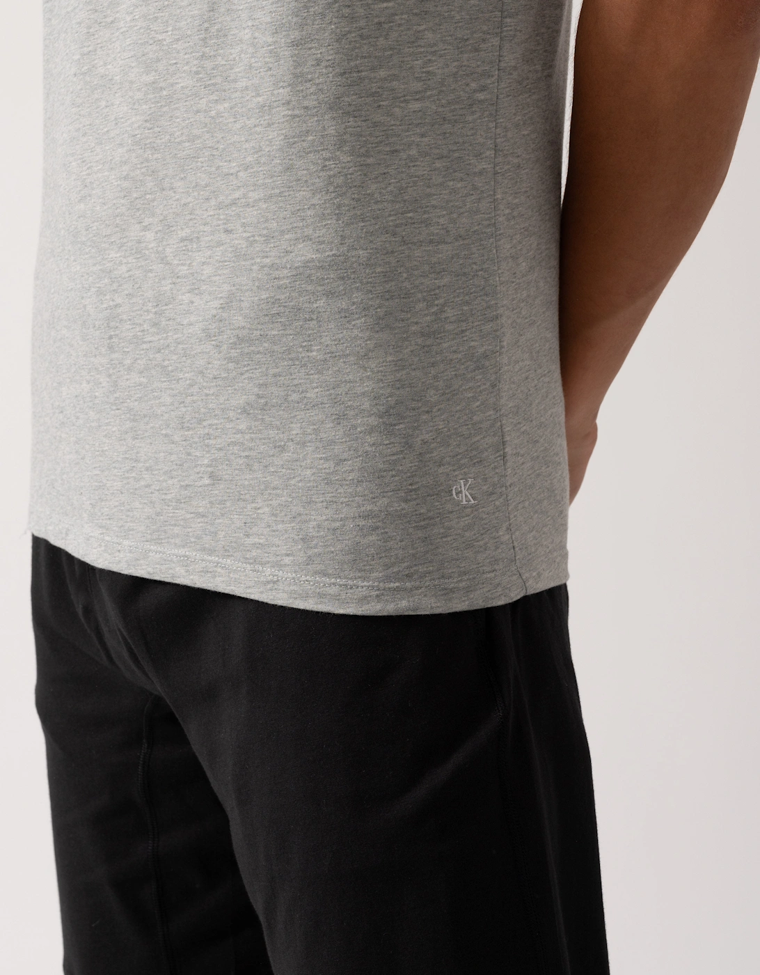 Short Sleeve 3 Pack Mens T Shirts - Black/Grey Heather/White