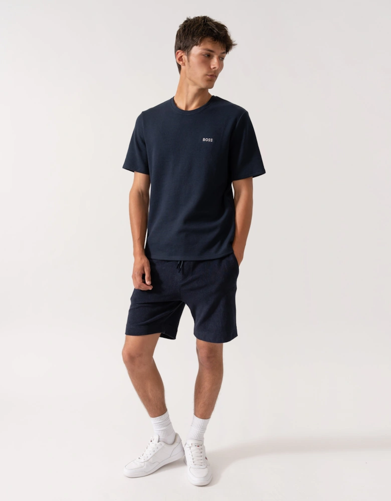 BOSS Orange Doubletowel Mens Shorts - Dark Blue 404