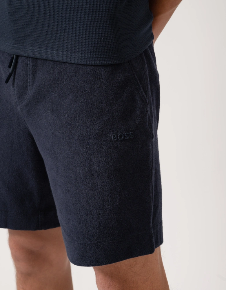 BOSS Orange Doubletowel Mens Shorts - Dark Blue 404