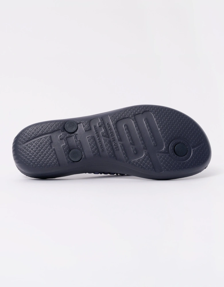 Womens iQushion Multi-Crystal Ergonomic Flip-Flops - Midnight Navy 399