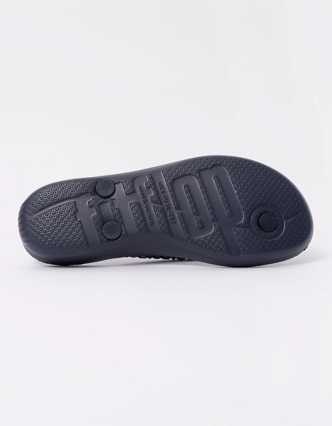 Womens iQushion Multi-Crystal Ergonomic Flip-Flops - Midnight Navy 399