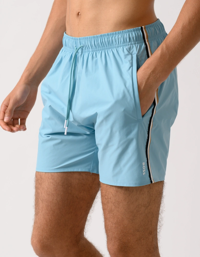 BOSS Orange Iconic Mens Swim Shorts - Light/Pastel Blue 455