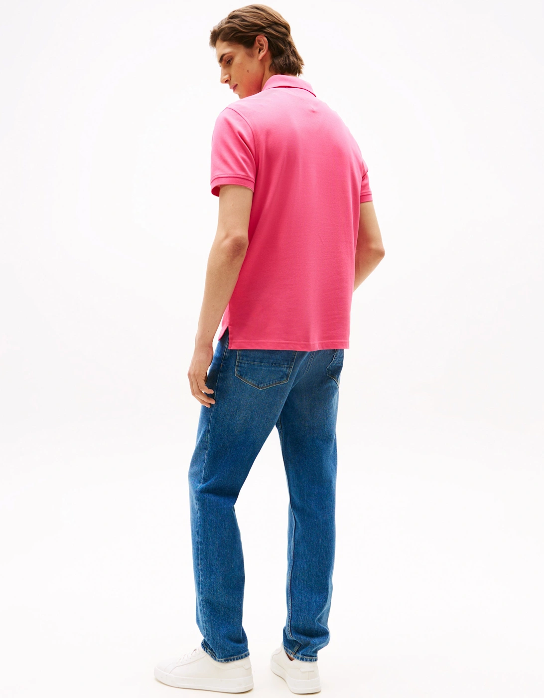 1985 Regular Fit Mens Polo - Pink Alert