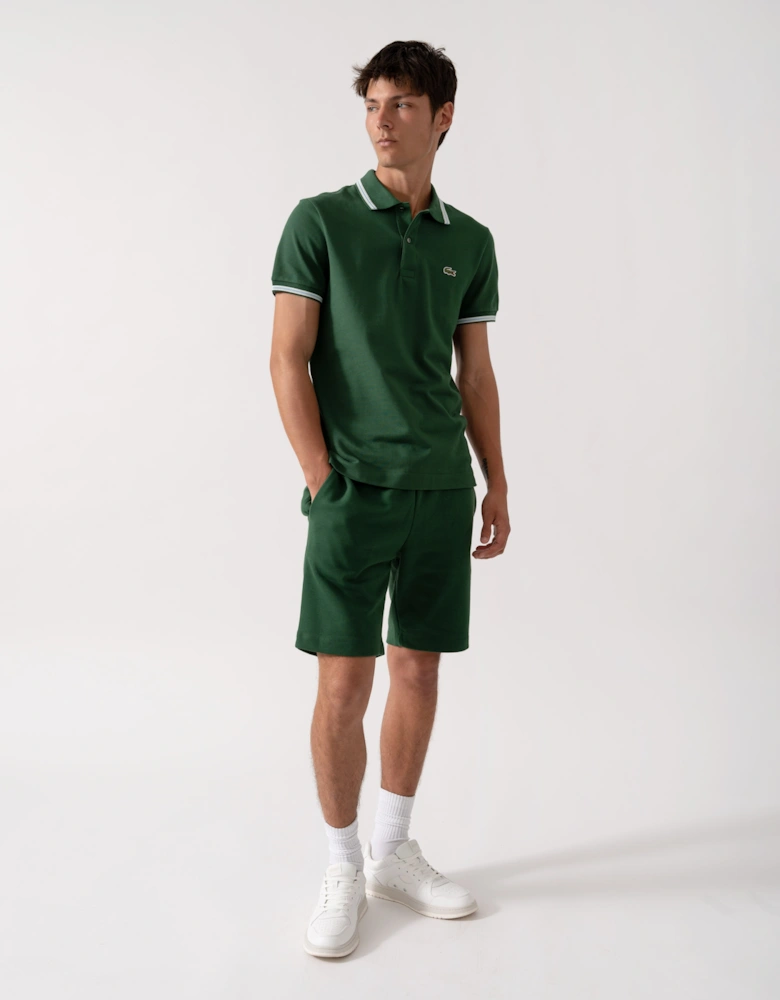 Mens Tipped Polo Shirt - Green 132