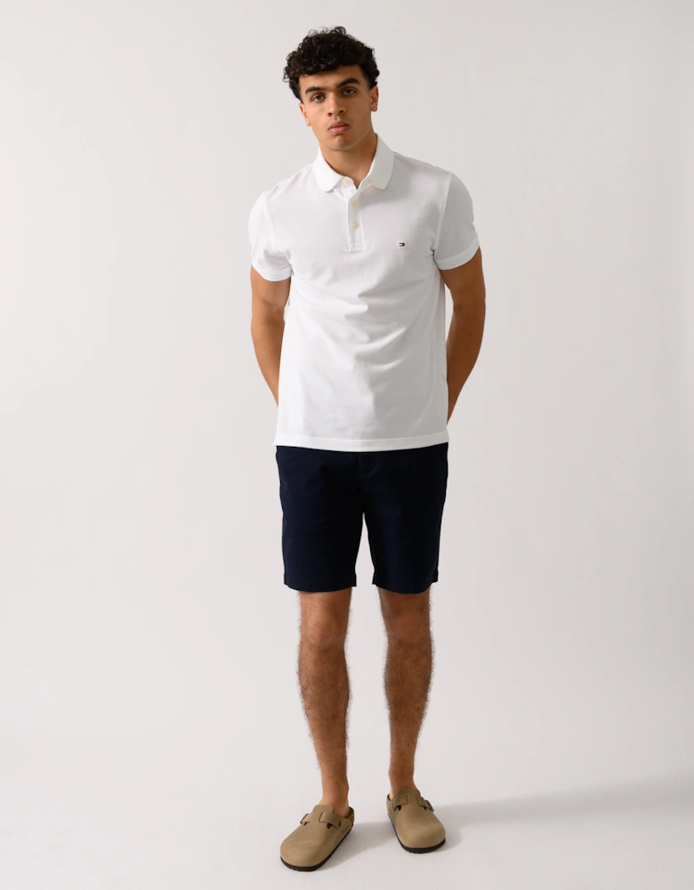 Core 1985 Slim Mens Polo Shirt - White