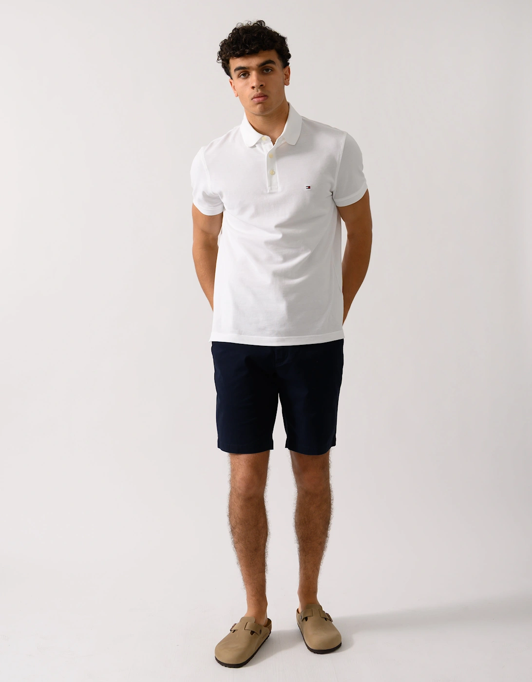 Core 1985 Slim Mens Polo Shirt - White