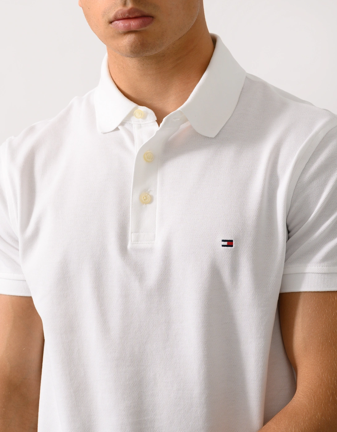 Core 1985 Slim Mens Polo Shirt - White