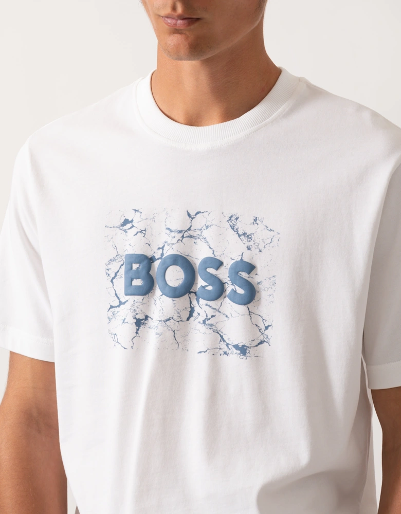 BOSS Orange Logospace Mens T-Shirt - White 100