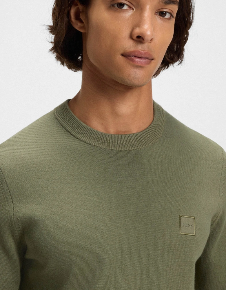 BOSS Orange Kanovano Mens Crew Neck Jumper - Open Green 342