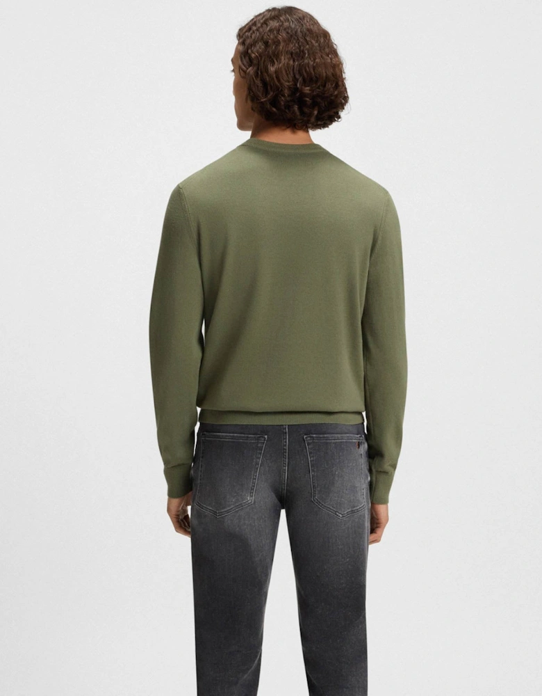 BOSS Orange Kanovano Mens Crew Neck Jumper - Open Green 342