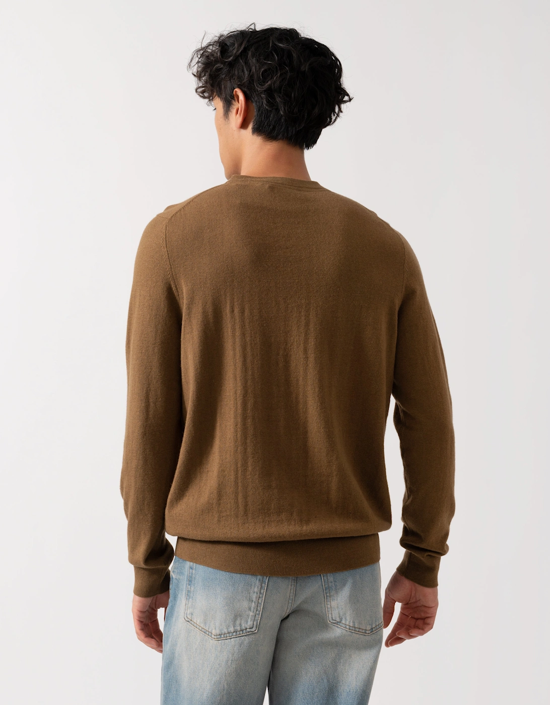 Lyle & Scott Cotton Merino Mens Crew Neck Jumper - X405 Wild Nettle