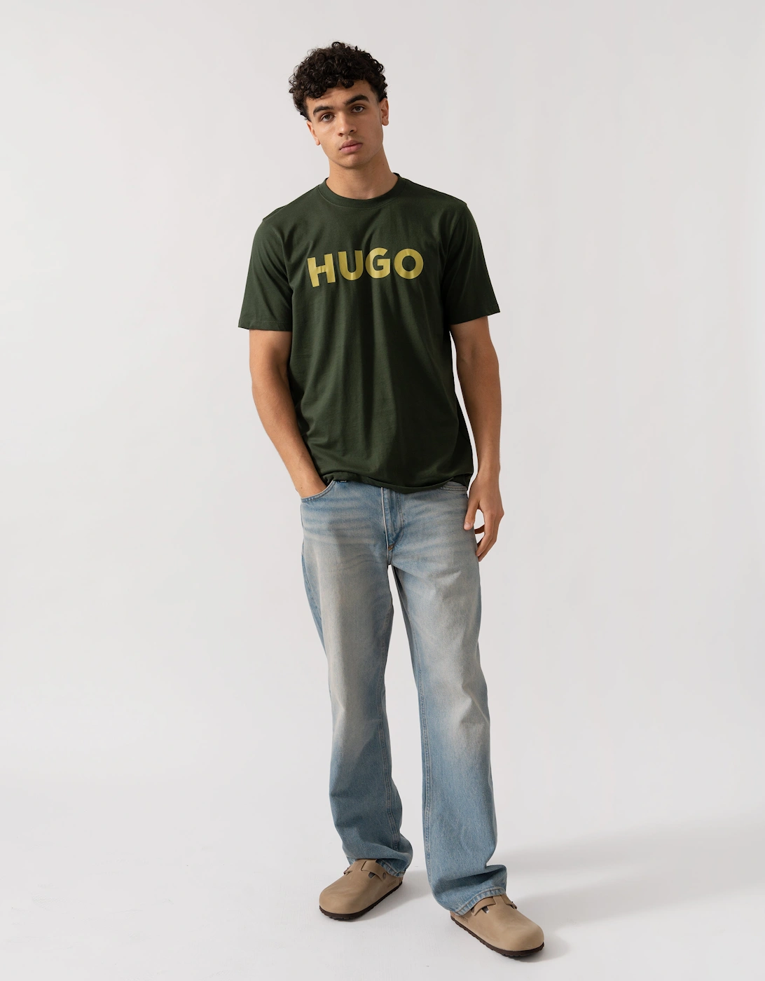 HUGO Dulivio Mens T-Shirt - Dark Green 309