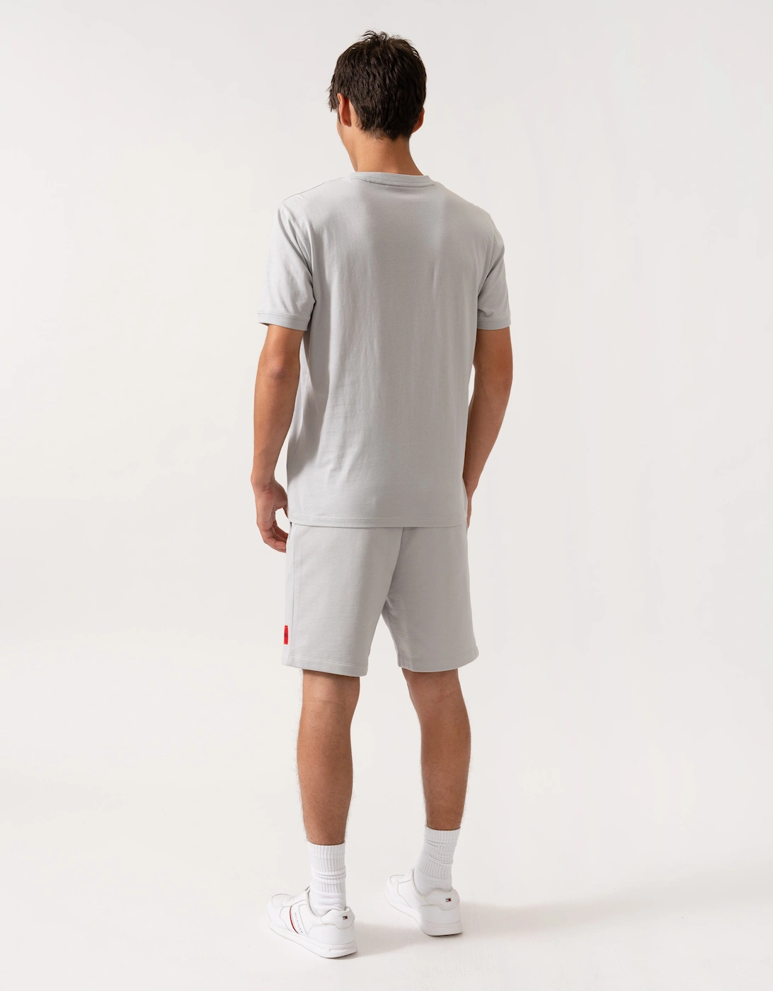 HUGO Diragolino212 Label Logo Mens T-Shirt - Light/Pastel Grey 050