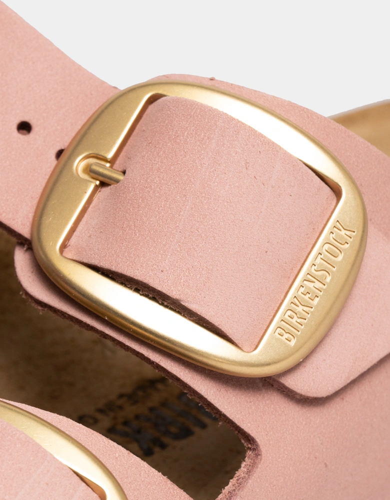 Big Buckle Nubuck Womens Sandals - Old Rose