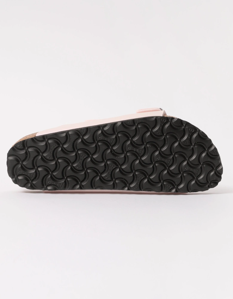 Embossed Birko-Flor Womens Sandals - Saffiano Iridescent Light Rose