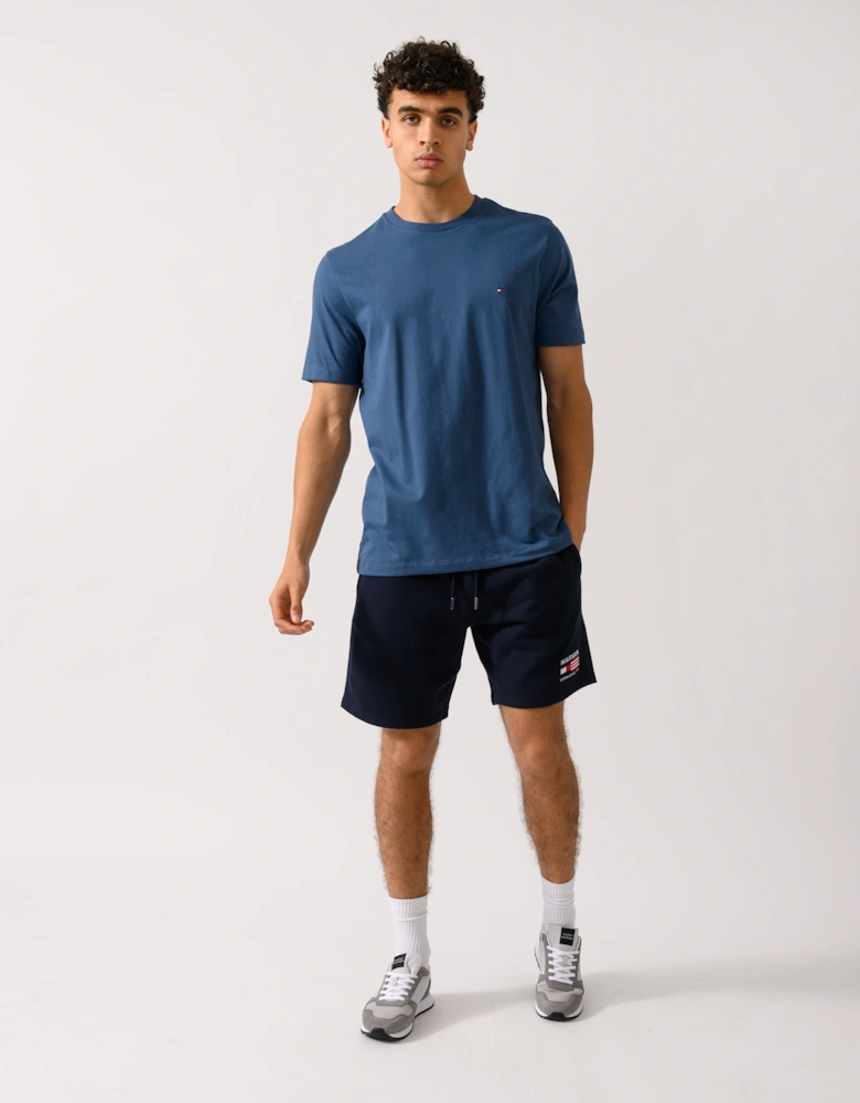 Essential Seasonal Regular Fit Solid Mens T-Shirt - Aegean Sea