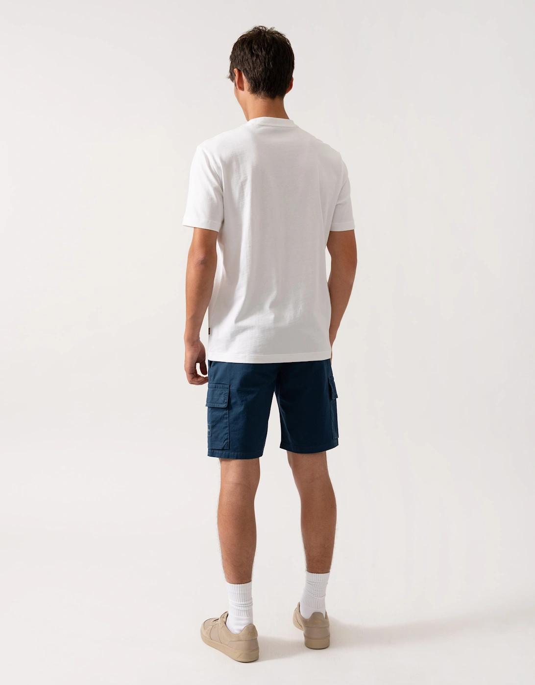BOSS Orange Ontheway Mens Graphic Print T-Shirt - White 100