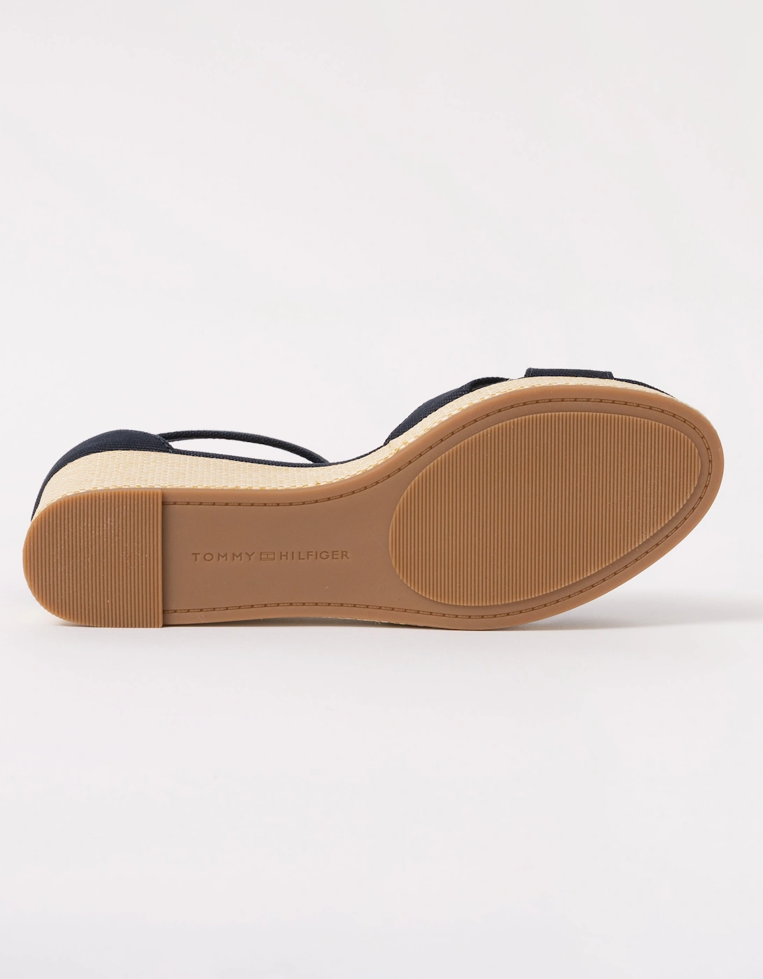 Criss-Cross Womens Wedge Espadrille - Space Blue