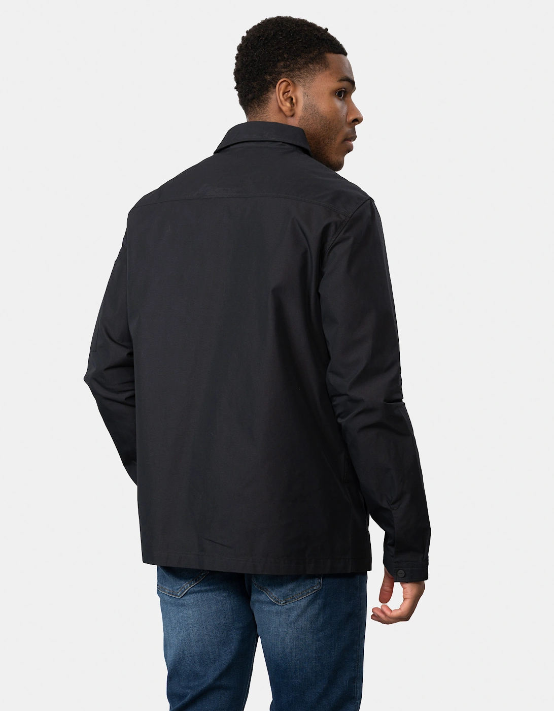HUGO Emmond Mens Zip Overshirt - Black 001