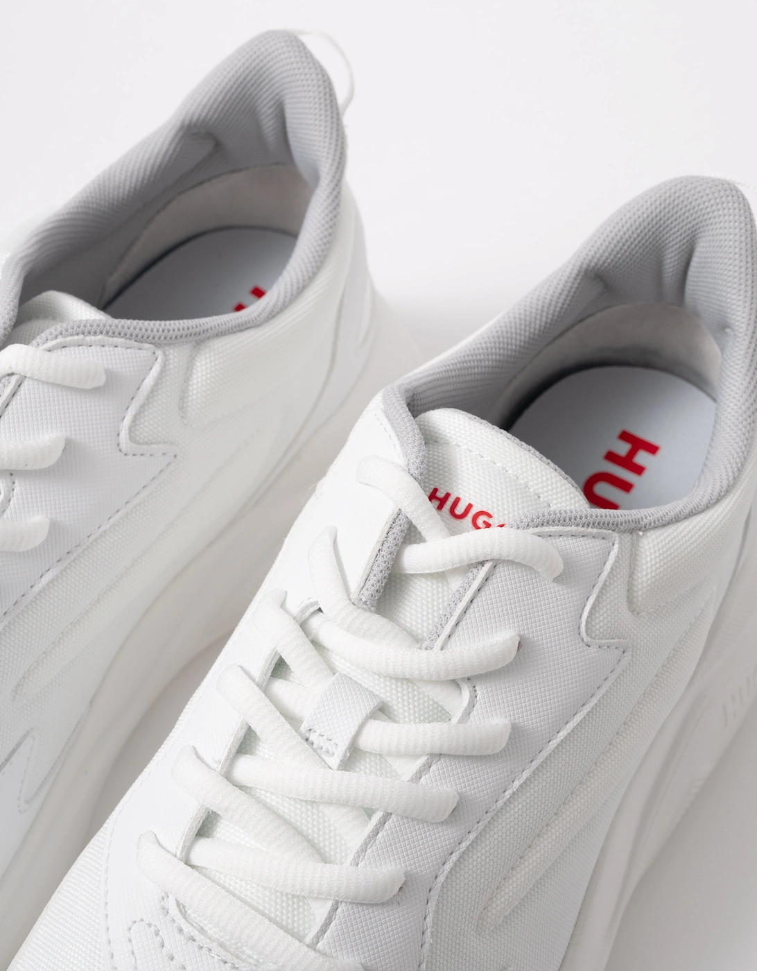 HUGO Leon_Runn_cvpu_N Mens Trainers - Open White 116