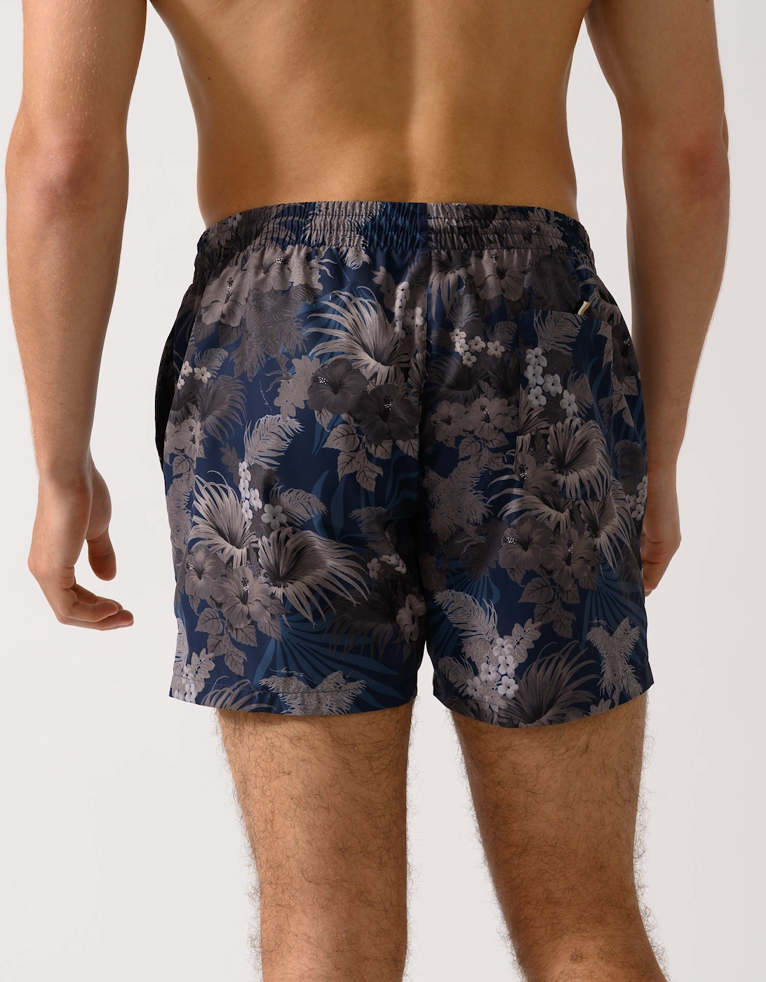 BOSS Orange Piranha Mens Tropical Print Quick-Drying Swim Shorts - Medium Brown 210