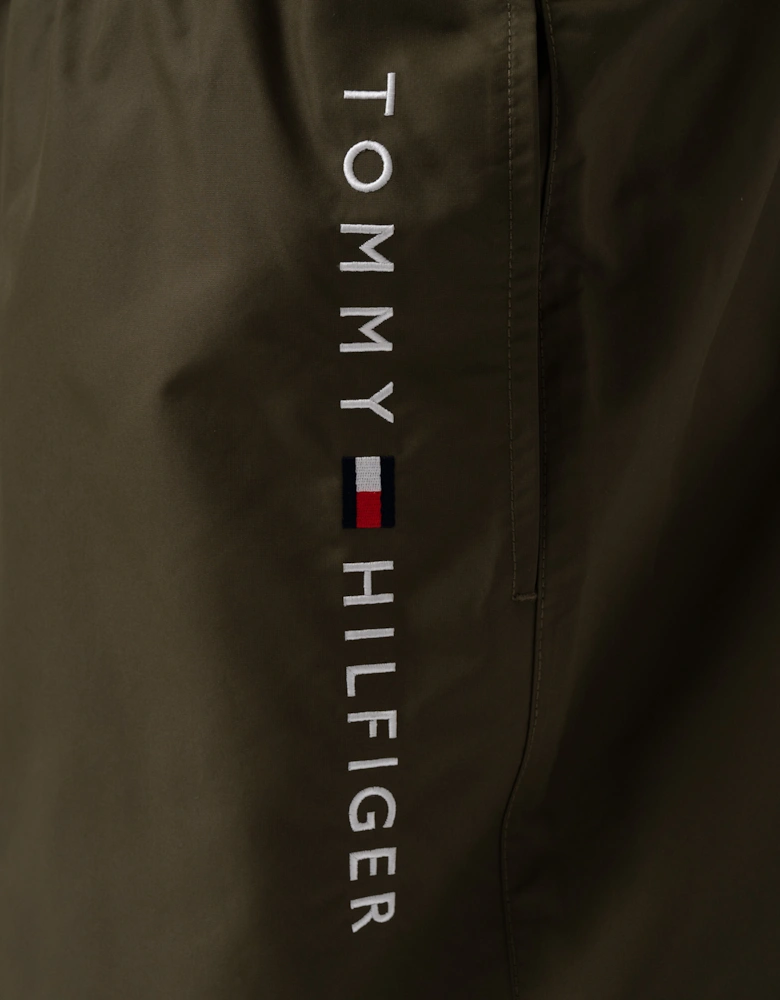 Medium Drawstring Mens Swim Shorts - Army Green